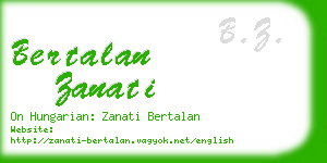 bertalan zanati business card